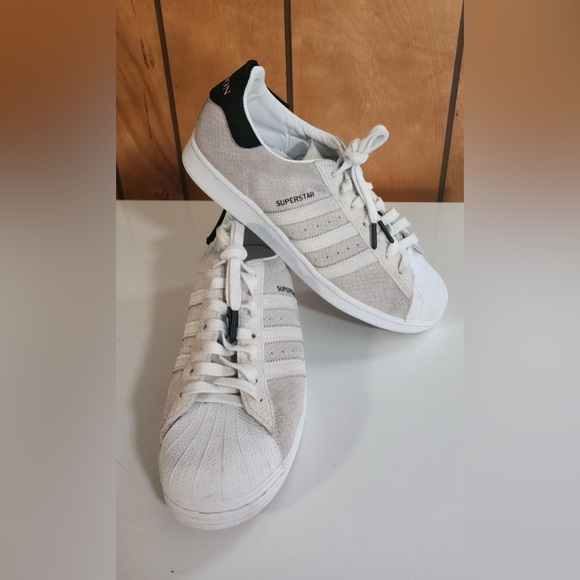ADIDAS Superstar Snakeskin Chalk White Men's Sneaker Sz. 9 EUC - Picture 8 of 10